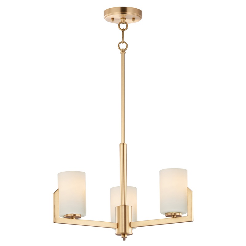 Maxim 21285SWSBR Dart Three Light Chandelier, Satin Brass