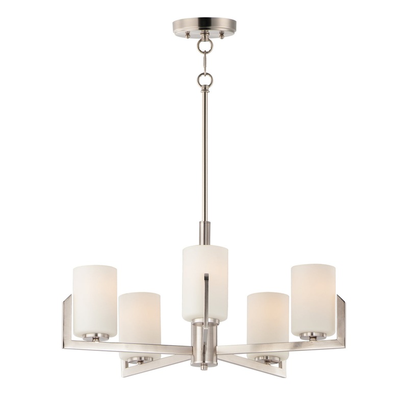 Maxim 21286SWSN Dart Five Light Chandelier, Satin Nickel