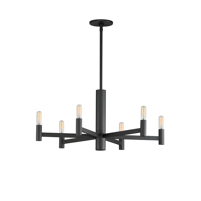 Maxim 21366BK Emana Six Light Chandelier, Black