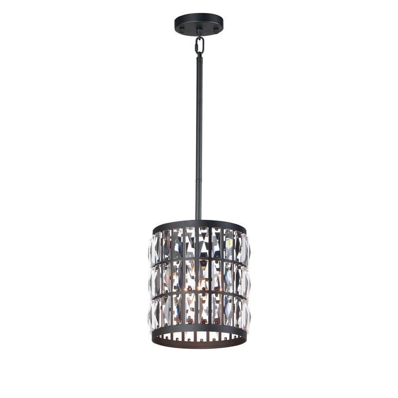 Maxim 21819BCBK Madeline One Light Mini Pendant, Black