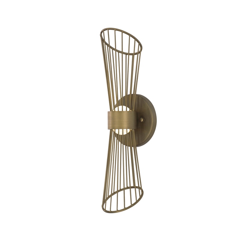 Maxim 24171NAB Zeta LED Wall Sconce, Natural Aged Brass