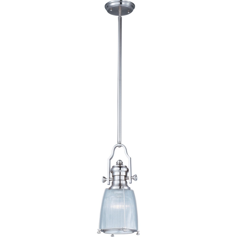 Maxim 25002CLSN Hi-Bay One Light Pendant, Satin Nickel