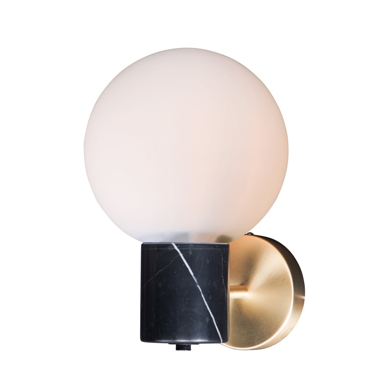 Maxim 26030SWSBRBK Vesper One Light Wall Sconce, Satin Brass / Black