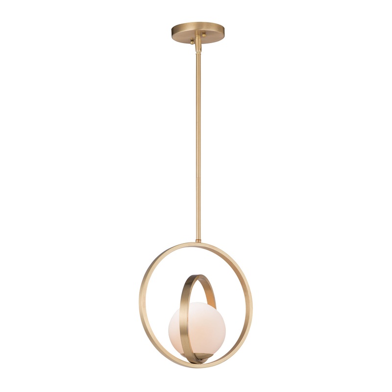 Maxim 26052SWSBR Coronet One Light Pendant, Satin Brass