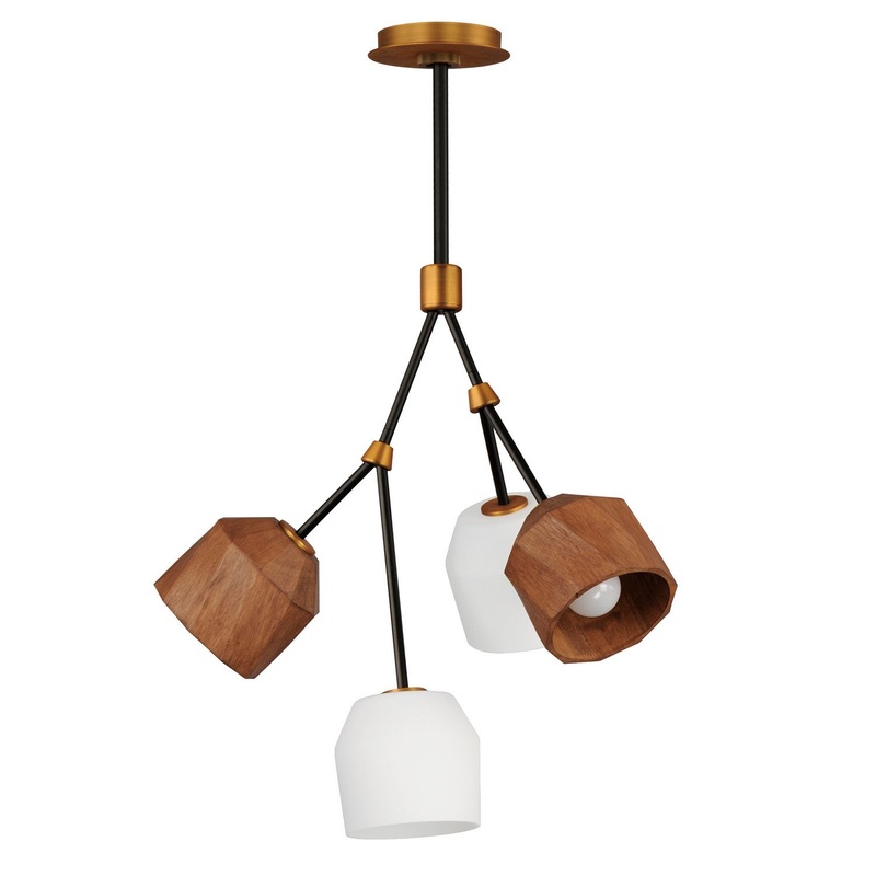 Maxim 28274DBZAB Akimbo LED Pendant, Dark Bronze/Antique Brass