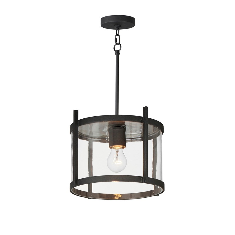 Maxim 30061CLBK Belfry One Light Semi-Flush/Pendant, Black