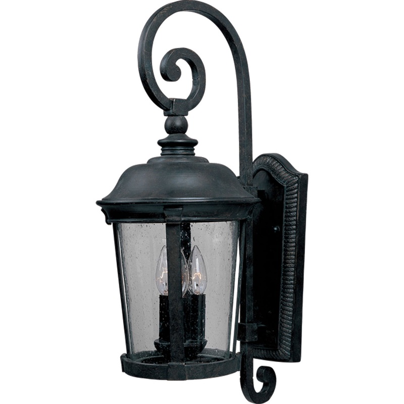 Maxim 3025CDBZ Dover DC Three Light Outdoor Wall Lantern, Bronze