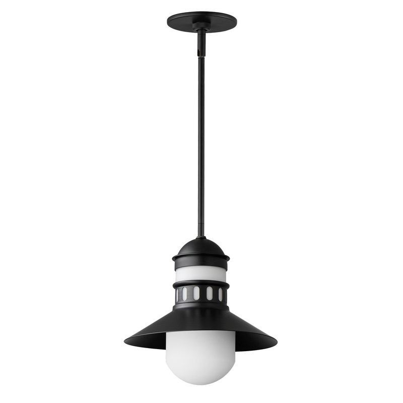 Maxim 35121SWBK Admiralty One Light Outdoor Pendant, Black