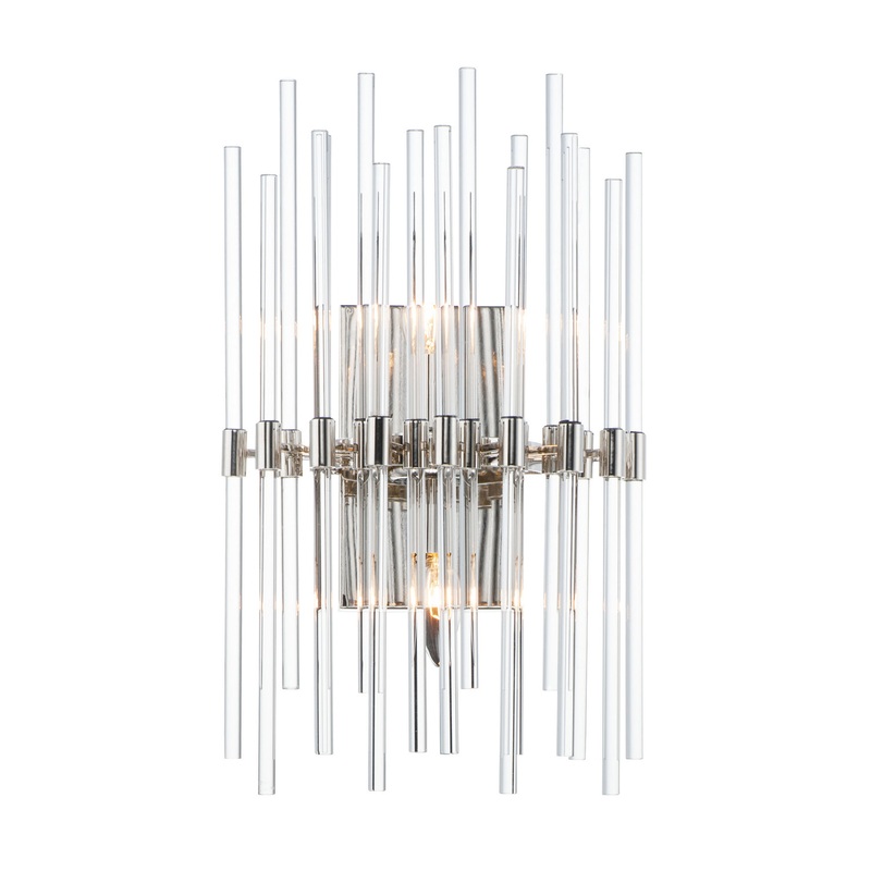 Maxim 38409CLPN Divine Two Light Wall Sconce, Polished Nickel