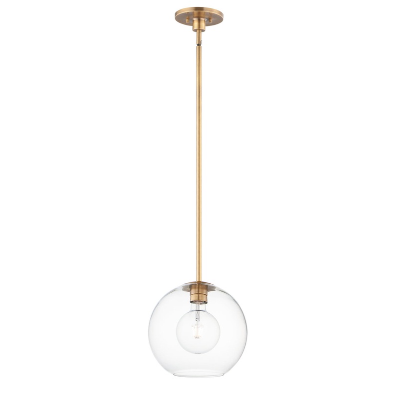 Maxim 38419CLNAB Branch One Light Pendant, Natural Aged Brass