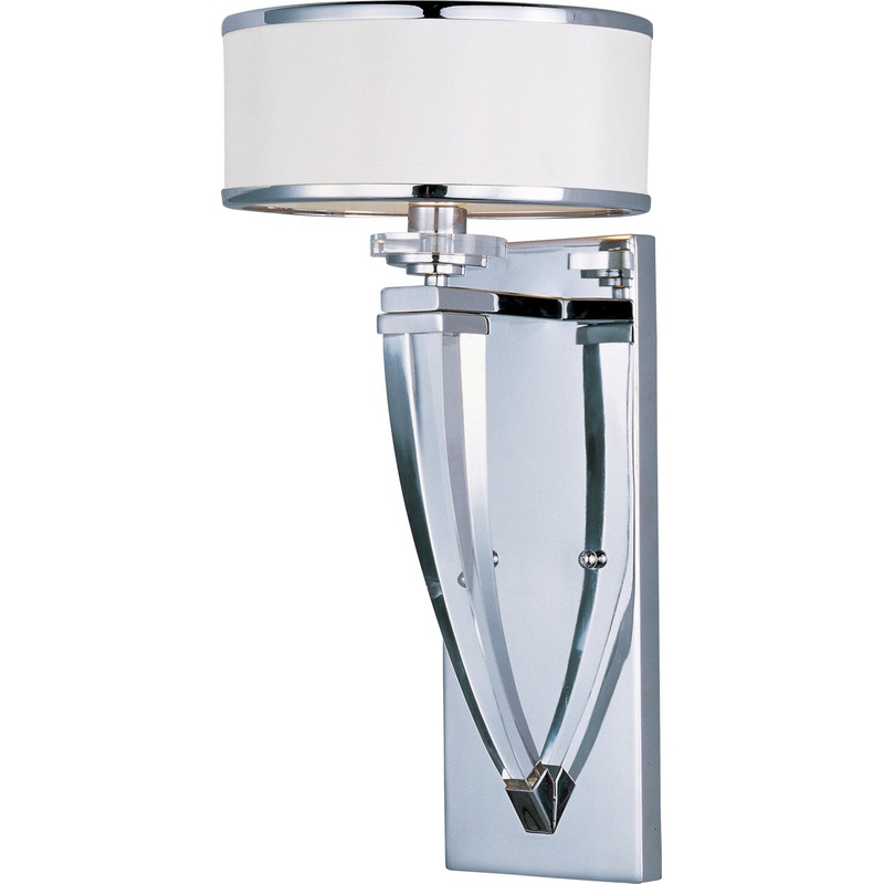 Maxim 39828BCWTPC Metro One Light Wall Sconce, Polished Chrome