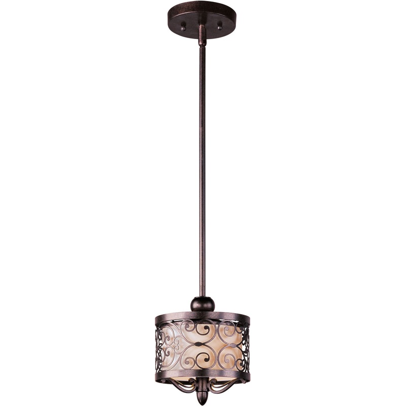 Maxim 91150WHUB Mondrian One Light Mini Pendant, Umber Bronze