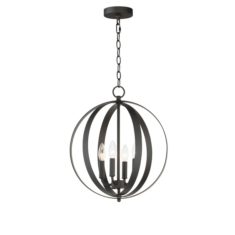 Maxim 10031BK Provident Four Light Chandelier, Black