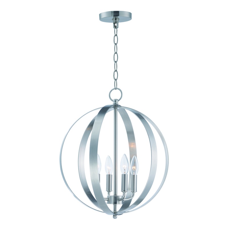 Maxim 10031SN Provident Four Light Chandelier, Satin Nickel