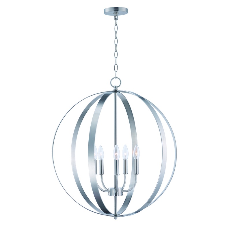 Maxim 10032SN Provident Five Light Chandelier, Satin Nickel