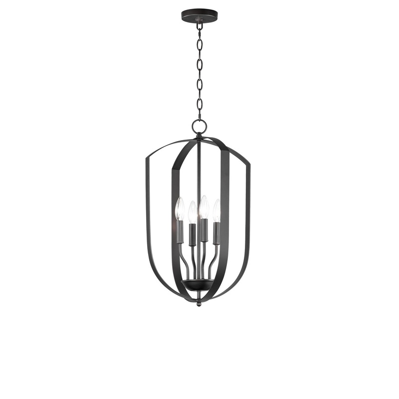 Maxim 10034BK Provident Four Light Chandelier, Black