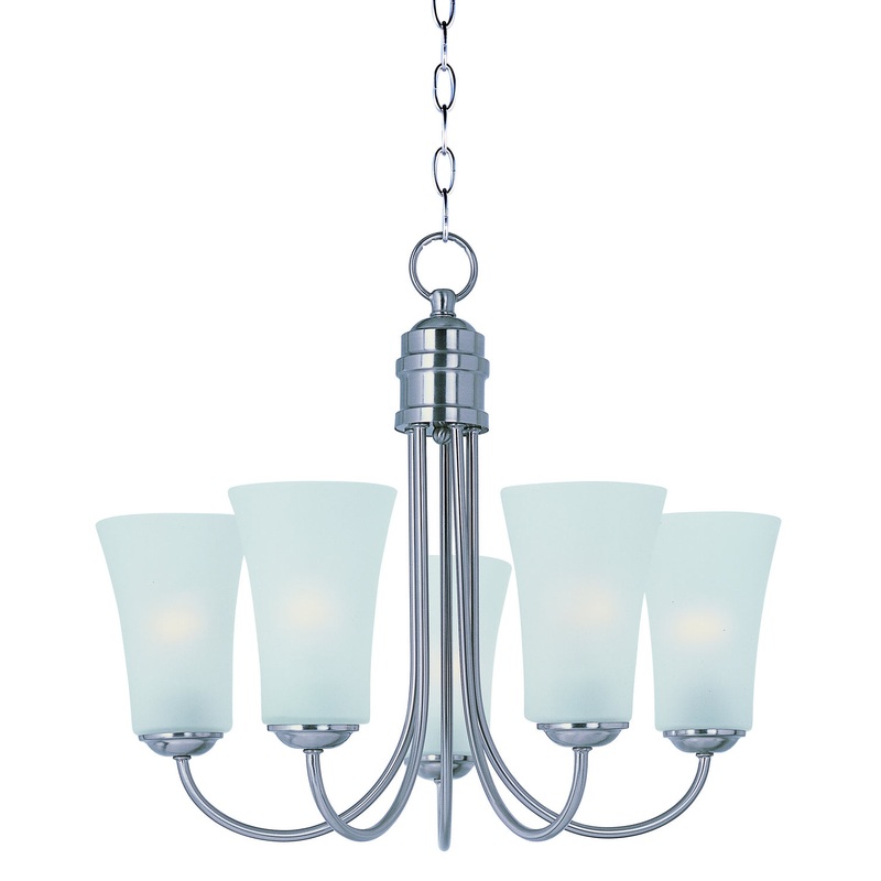 Maxim 10045FTSN Logan Five Light Chandelier, Satin Nickel