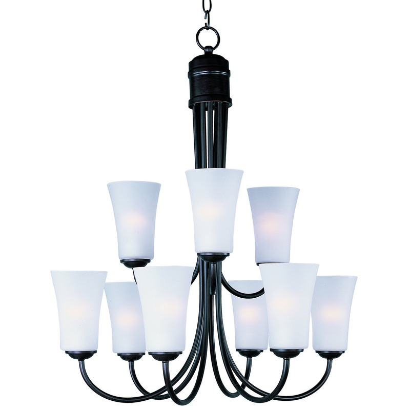 Maxim 10046FTOI Logan Nine Light Chandelier, Oil Rubbed Bronze
