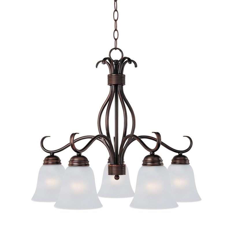 Maxim 10124FTOI Basix Five Light Chandelier, Oil Rubbed Bronze