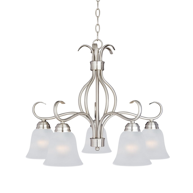 Maxim 10124FTSN Basix Five Light Chandelier, Satin Nickel