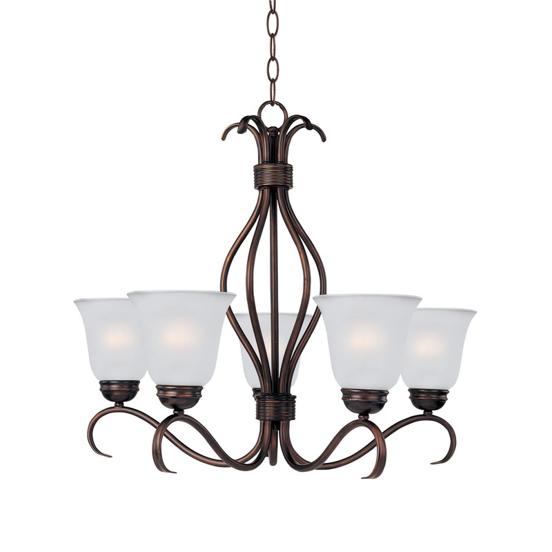 Maxim 10125FTOI Basix Five Light Chandelier, Oil Rubbed Bronze