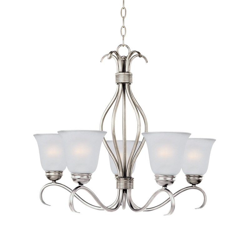 Maxim 10125FTSN Basix Five Light Chandelier, Satin Nickel