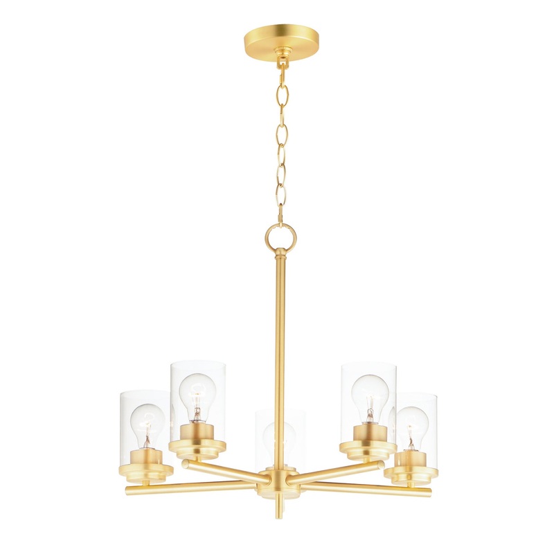 Maxim 10205CLSBR Corona Five Light Chandelier, Satin Brass
