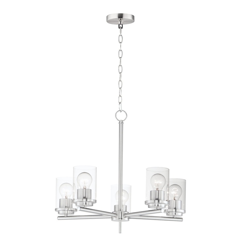 Maxim 10205CLSN Corona Five Light Chandelier, Satin Nickel