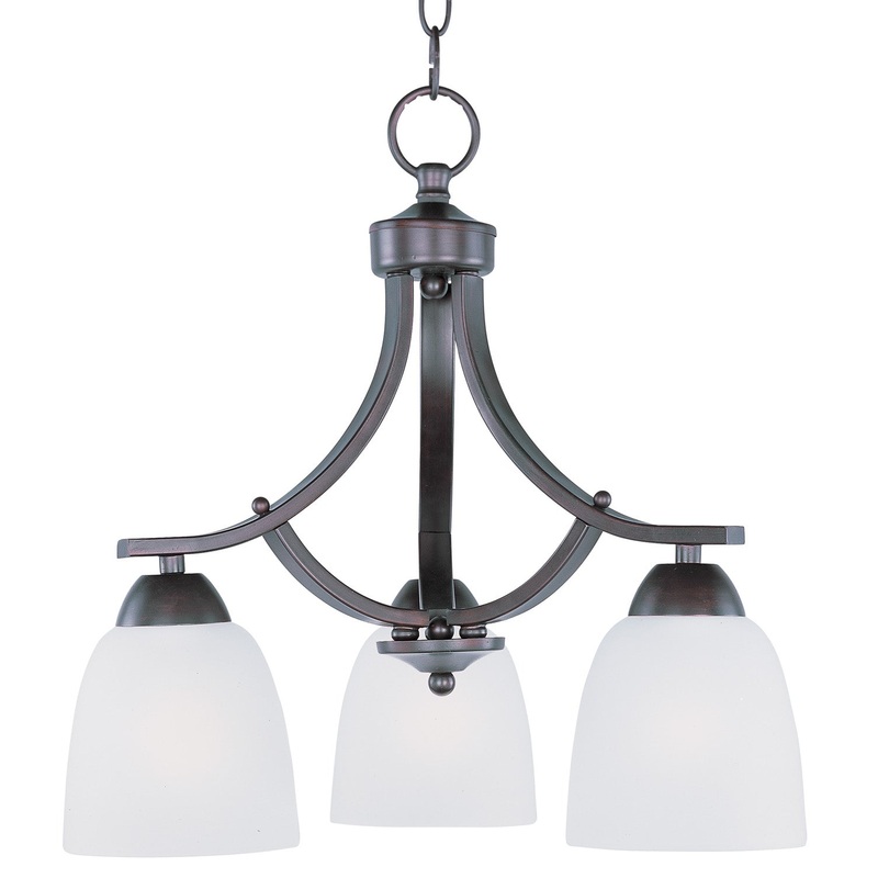 Maxim 11223FTOI Axis Three Light Chandelier, Oil Rubbed Bronze