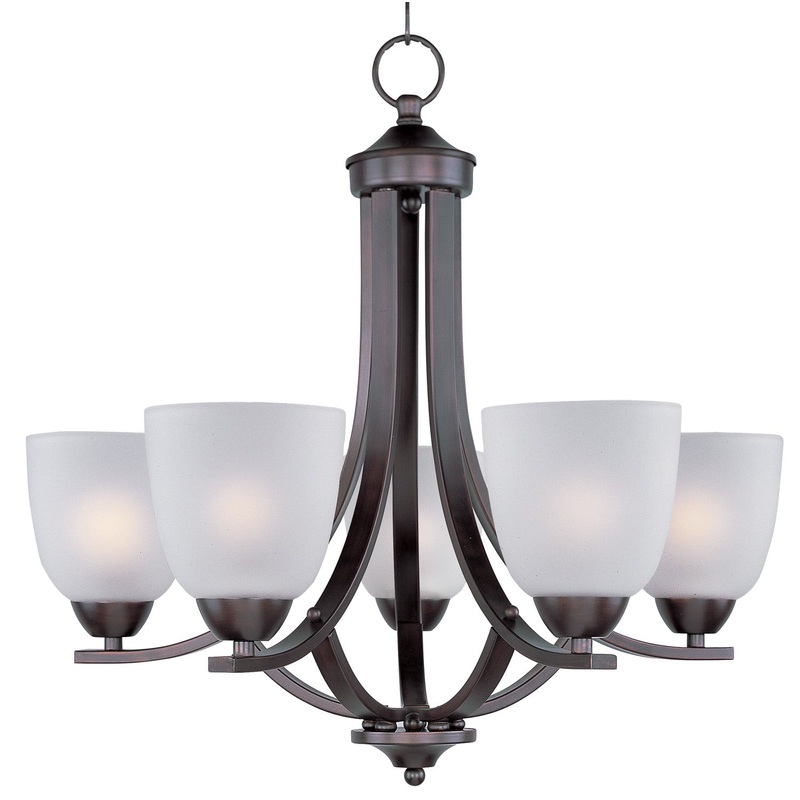 Maxim 11225FTOI Axis Five Light Chandelier, Oil Rubbed Bronze