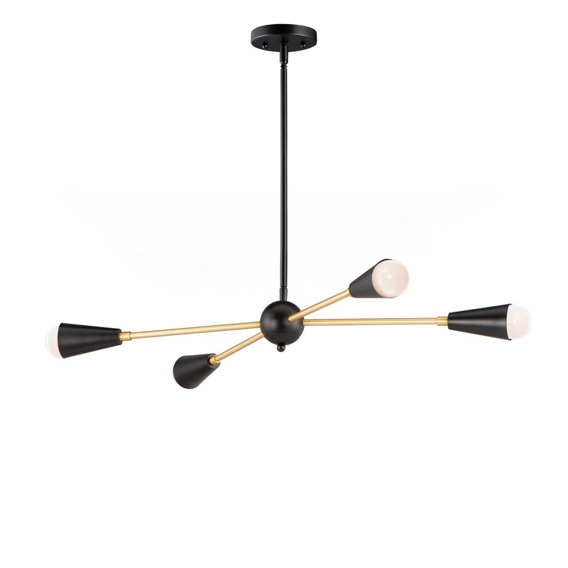 Maxim 11264BKSBR/BUL Lovell LED Pendant, Black / Satin Brass
