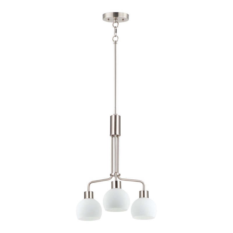 Maxim 11276SWSN Coraline Three Light Chandelier, Satin Nickel