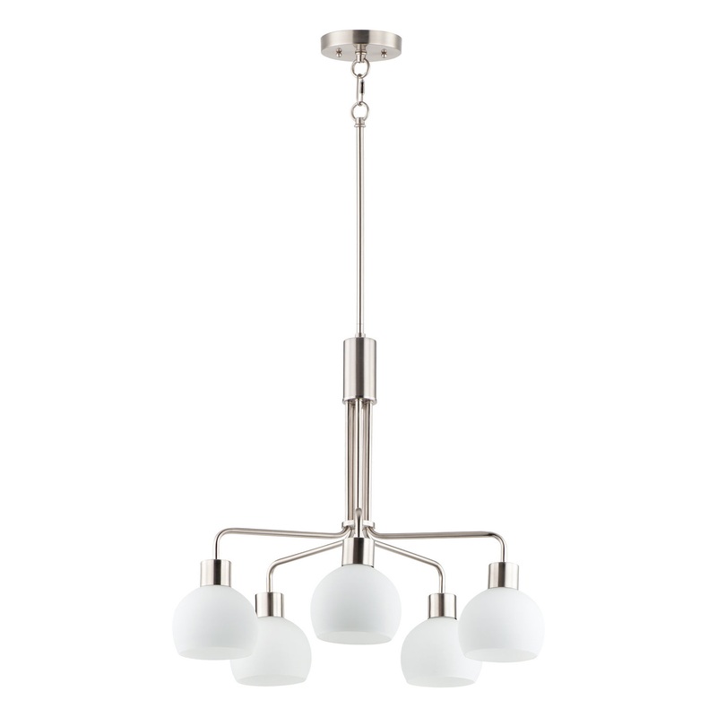 Maxim 11277SWSN Coraline Five Light Chandelier, Satin Nickel
