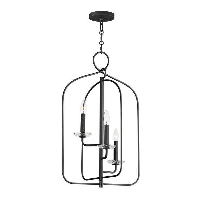 Maxim 12323TCAR Madeira Three Light Pendant, Anthracite