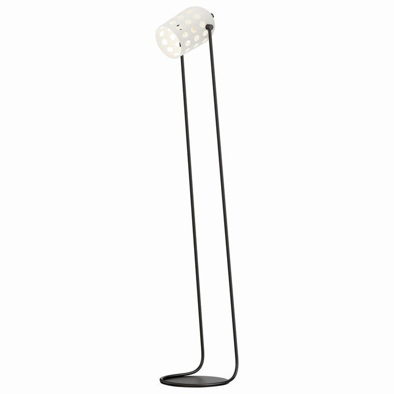 Maxim 21249WTBK Dottie One Light Floor Lamp, Black