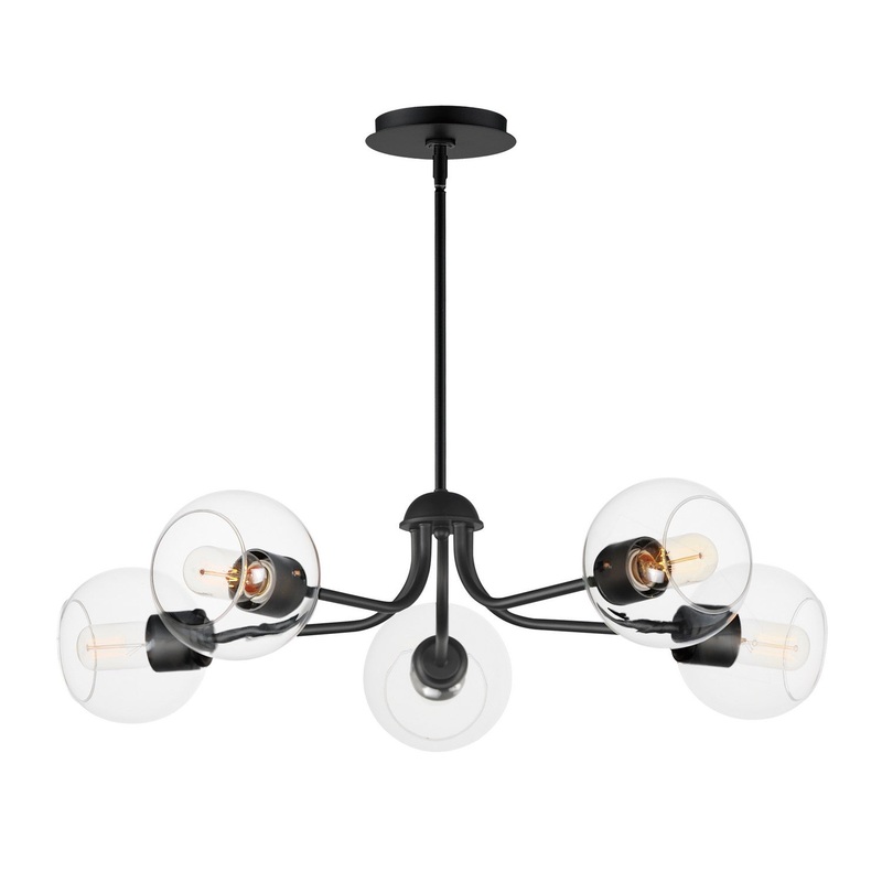 Maxim 21635CLBK Knox Five Light Chandelier, Black