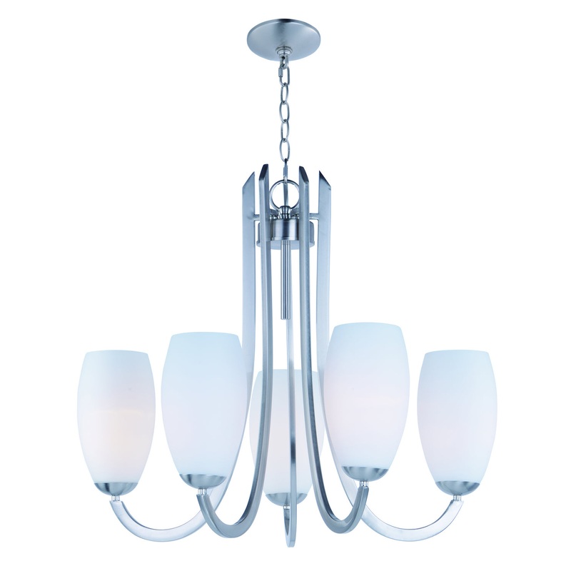Maxim 21655SWSN Taylor Five Light Chandelier, Satin Nickel