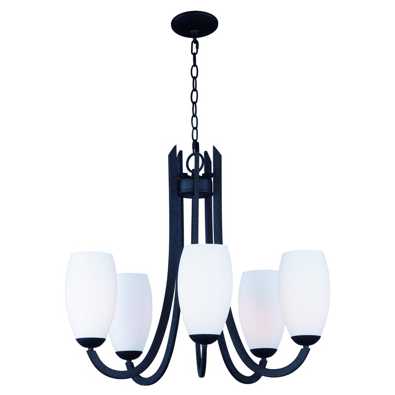 Maxim 21655SWTXB Taylor Five Light Chandelier, Textured Black