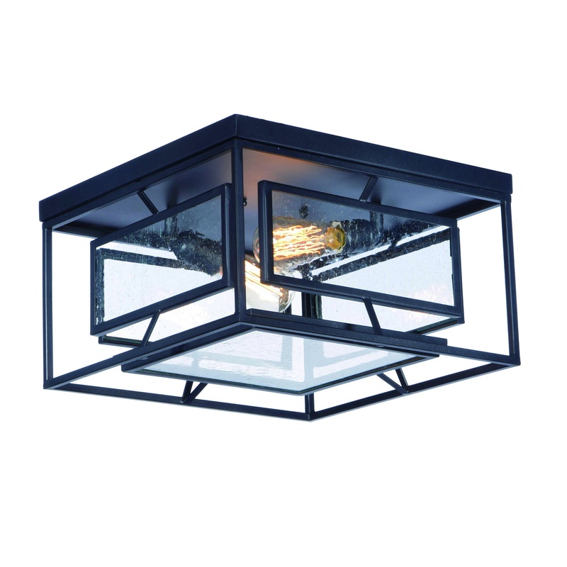 Maxim 21670CDBK Era Two Light Flush Mount, Black