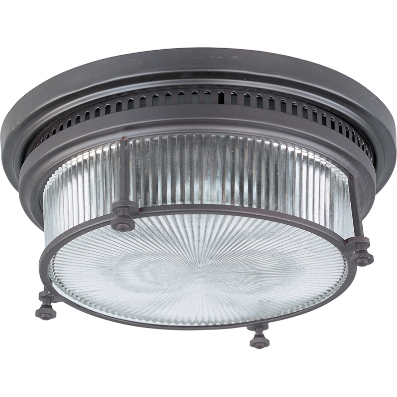 Maxim 25000CLBZ Hi-Bay Two Light Flush Mount, Bronze