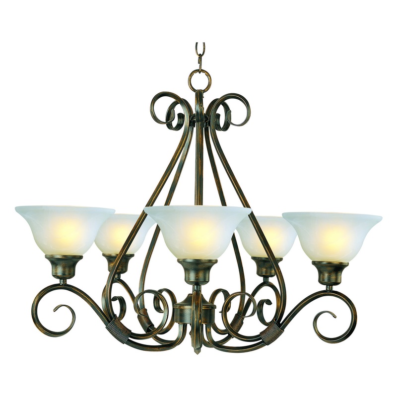 Maxim 2655MRKB Pacific Five Light Chandelier, Kentucky Bronze