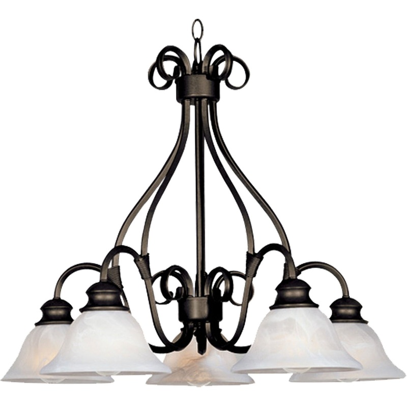 Maxim 2657MRKB Pacific Five Light Chandelier, Kentucky Bronze