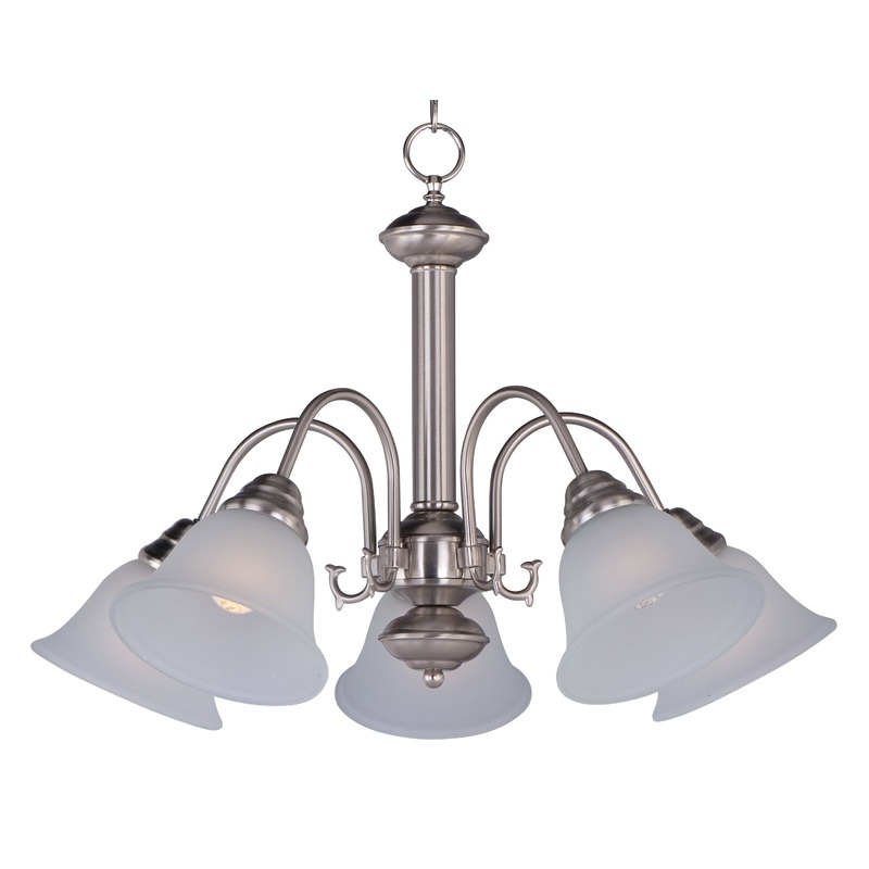 Maxim 2698FTSN Malaga Five Light Chandelier, Satin Nickel