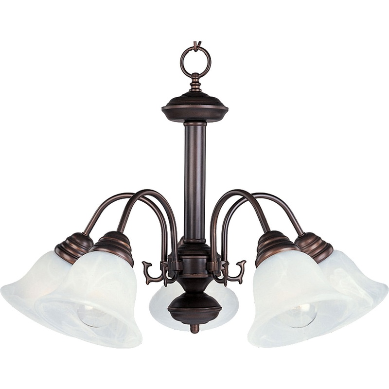 Maxim 2698MROI Malaga Five Light Chandelier, Oil Rubbed Bronze