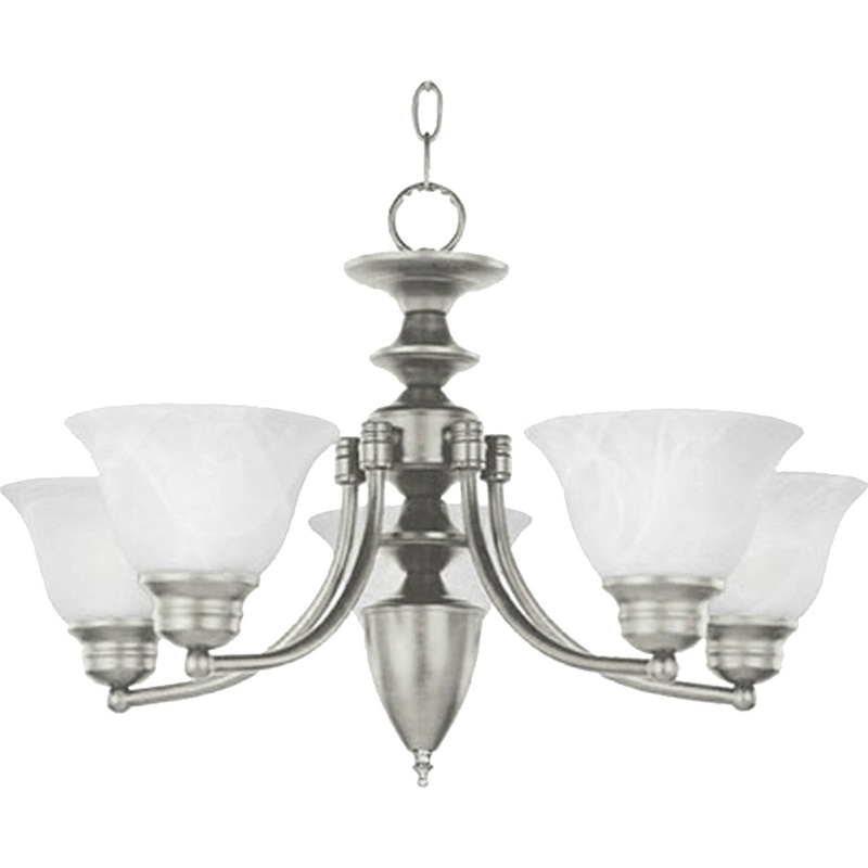 Maxim 2699MRSN Malaga Five Light Chandelier, Satin Nickel