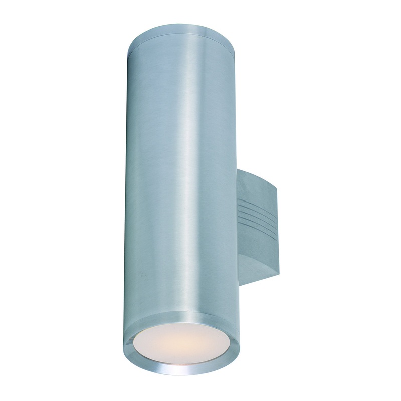 Maxim 6102AL Lightray Two Light Outdoor Wall Lantern, Brushed Aluminum