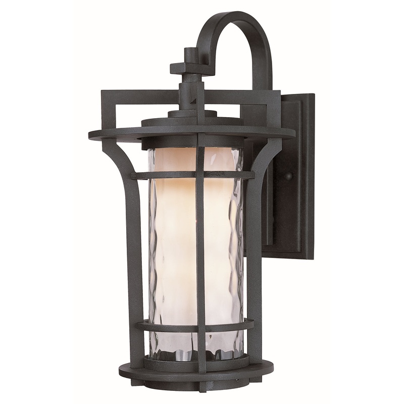 Maxim 65785WGBO Oakville LED E26 LED Outdoor Wall Sconce, Black Oxide