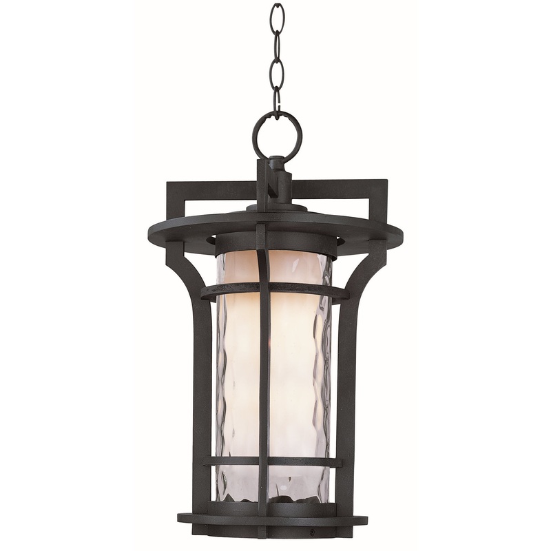 Maxim 65788WGBO Oakville LED E26 LED Outdoor Hanging Lantern, Black Oxide