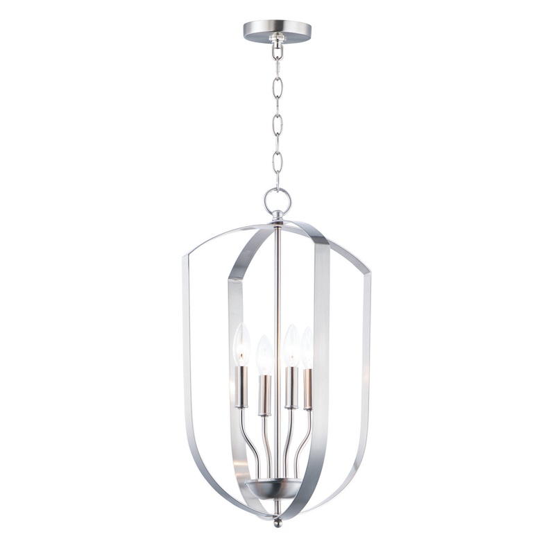 Maxim 10034SN Provident Four Light Chandelier, Satin Nickel