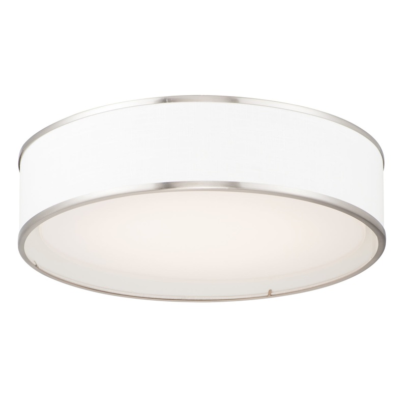 Maxim 10233WLSN Prime LED Flush Mount, Satin Nickel